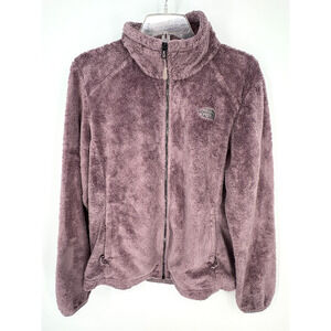 The North Face Women's Osito Size L Light Purple Sherpa Fleece Full Zip Jacket